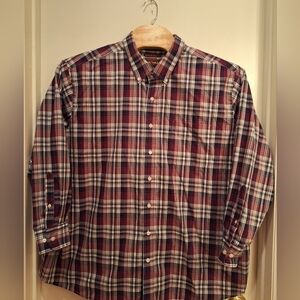 Oak Hill Shirt Mens 2XL Plaid Wrinkle Free Cool & Dry Long Sleeve Button Down‎